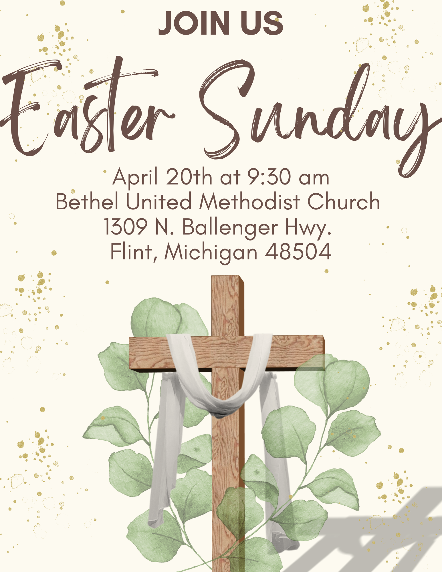 Copy of Beige Watercolor Illustration Good Friday Flyer